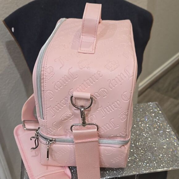 Juicy Couture Signature Logo/Crown Embossed Zip-Around Insulated Lunch Tote Bag - Picture 5 of 9
